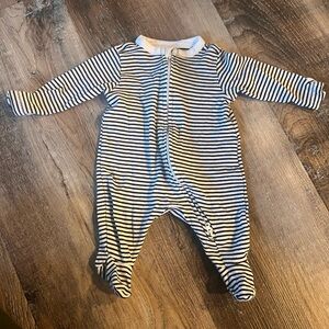 Old Navy Black and White Striped Footie